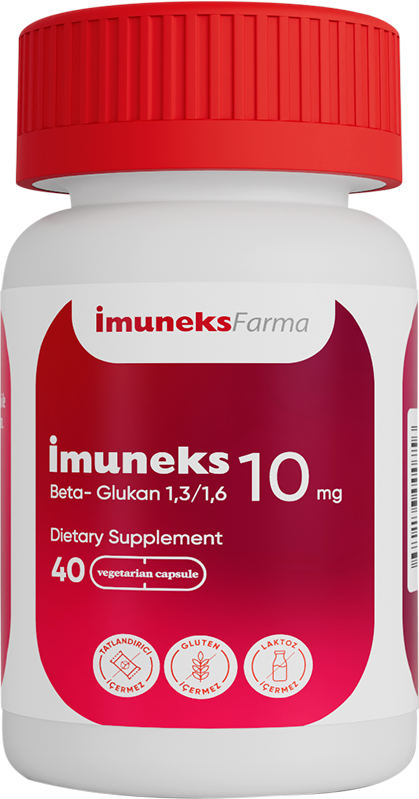 Imuneks 10 mg Beta glukan içeren takviye edici gıda