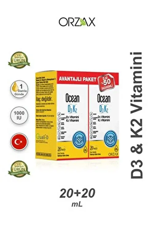 Ocean Orzax D3K2 Damla 2 Adet İndirimli Paket