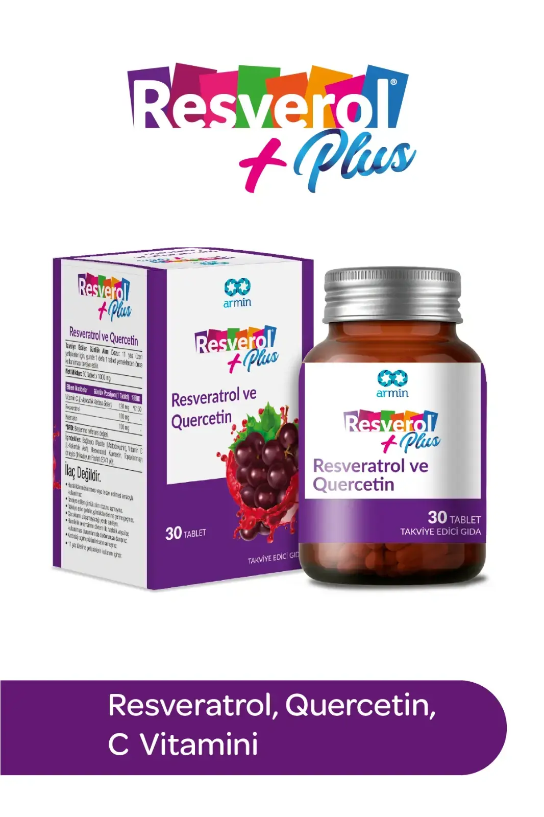 Armin Resverol Plus Quercetin 30 Tablet
