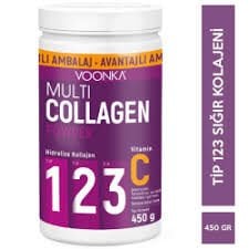 VOONKA MULTI COLLAGEN POWDER HIDROLIZE KOLLAJEN VE C VITAMINI ICEREN TAKVIYE EDICI GIDA 450 gr toz