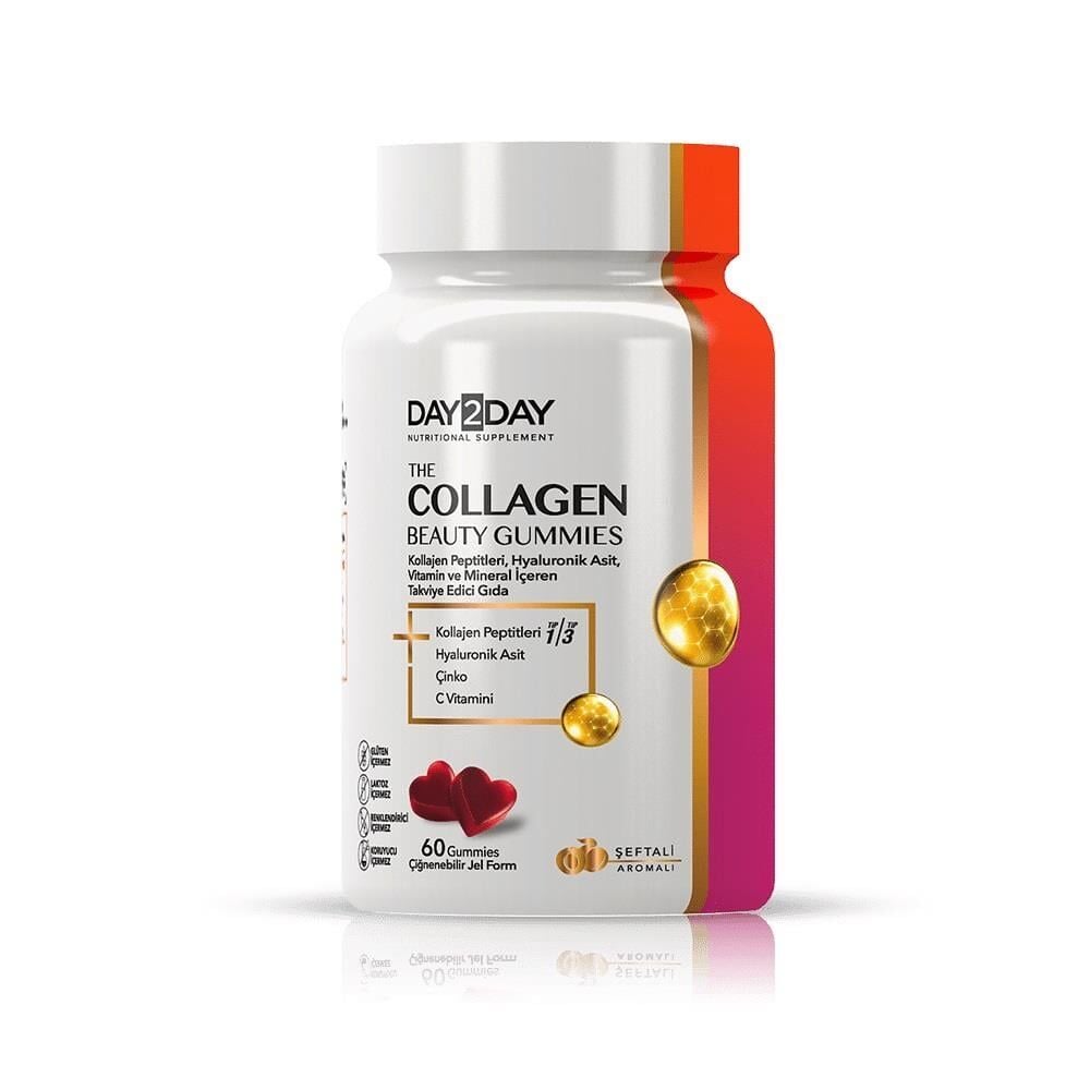 DAY2DAY THE COLLAGEN BEAUTY GUMMIES CIGNENEBILIR JEL 60 jel