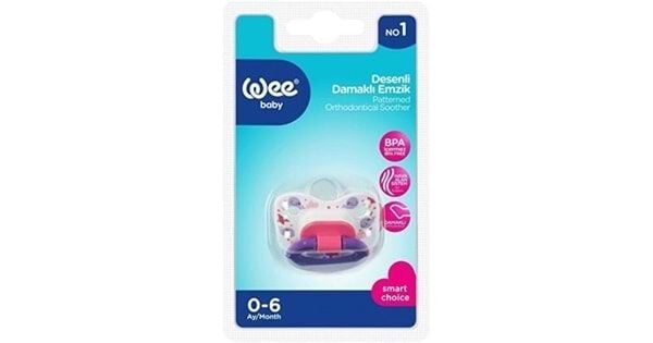 Wee Baby Desenli Damaklı Emzik NO 1