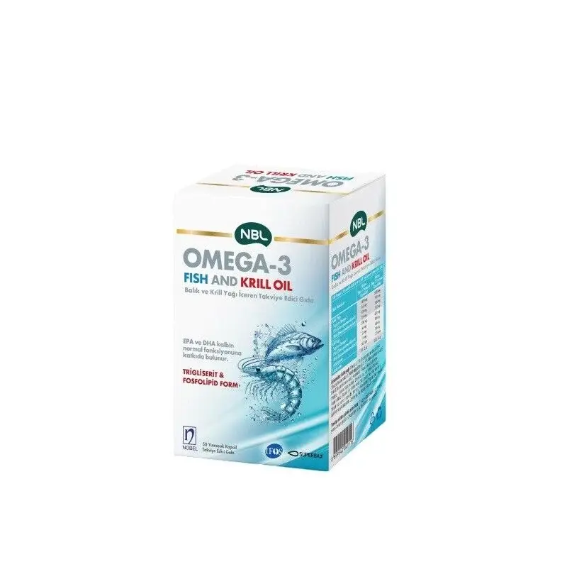 Nbl Omega 3 Balık ve Krill Yağı 50 Yumuşak Kapsül
