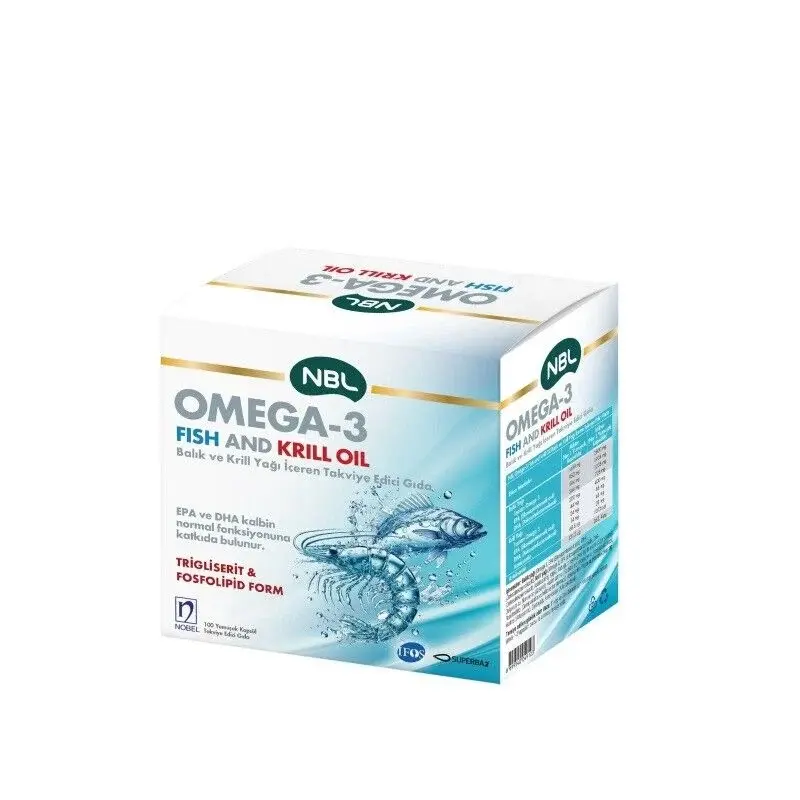 Nbl Omega 3 Balık ve Krill Yağı 100 Softgel